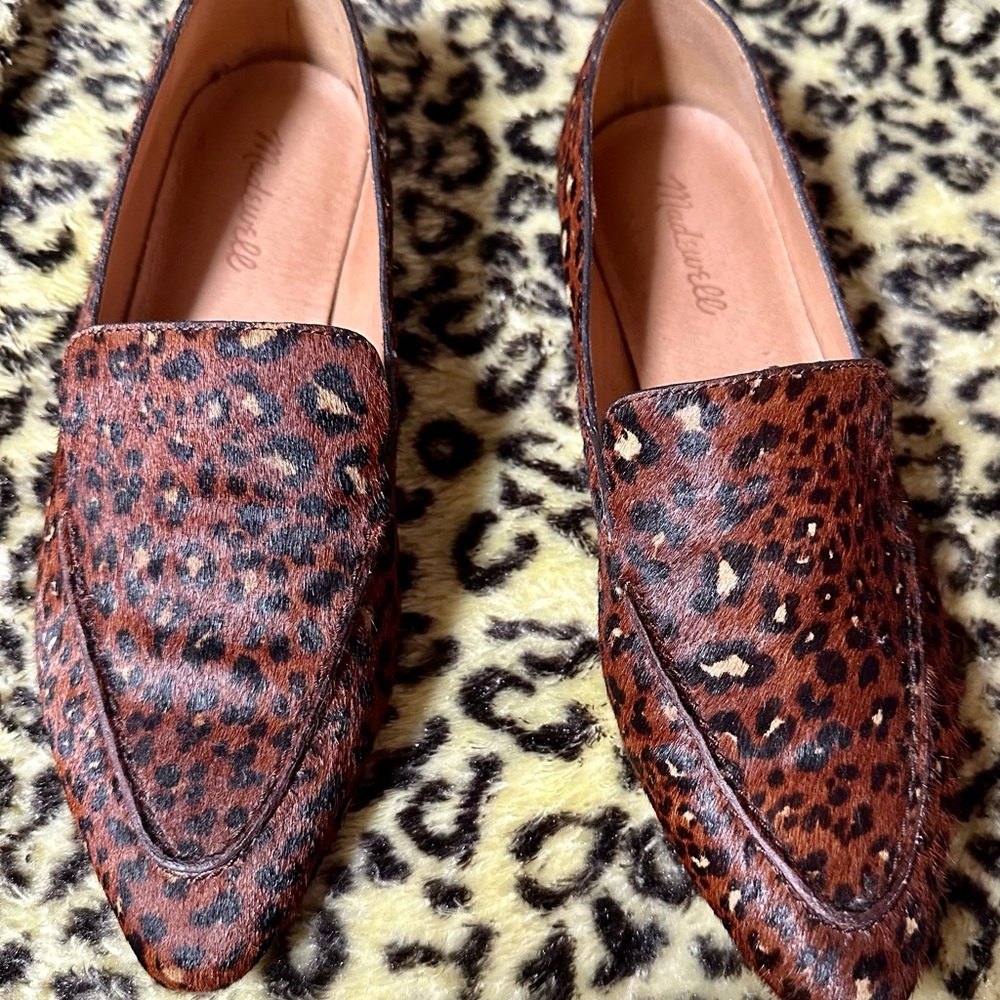 Madewell animal print calf-hair loafers